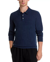 Simkhai Men's Reynolds L/S Polo - Deep Teal Melange