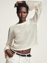 Frame The Crochet Bell Sweater