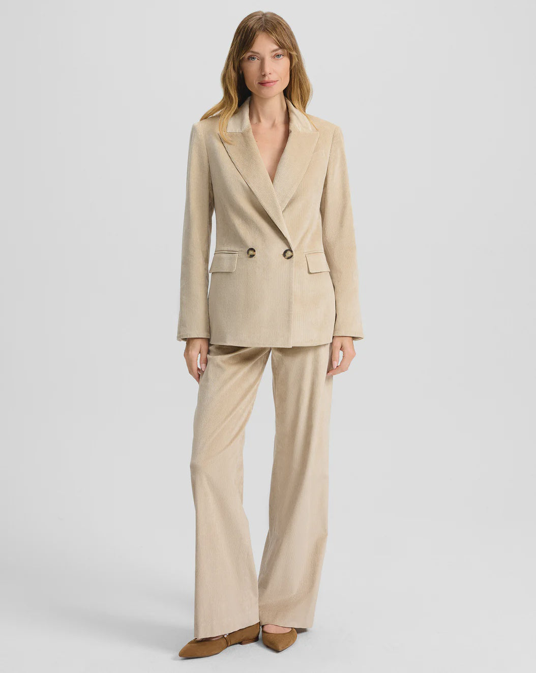 Veronica Beard - Sevyn Corduroy Dickey Jacket -Heathered Sand