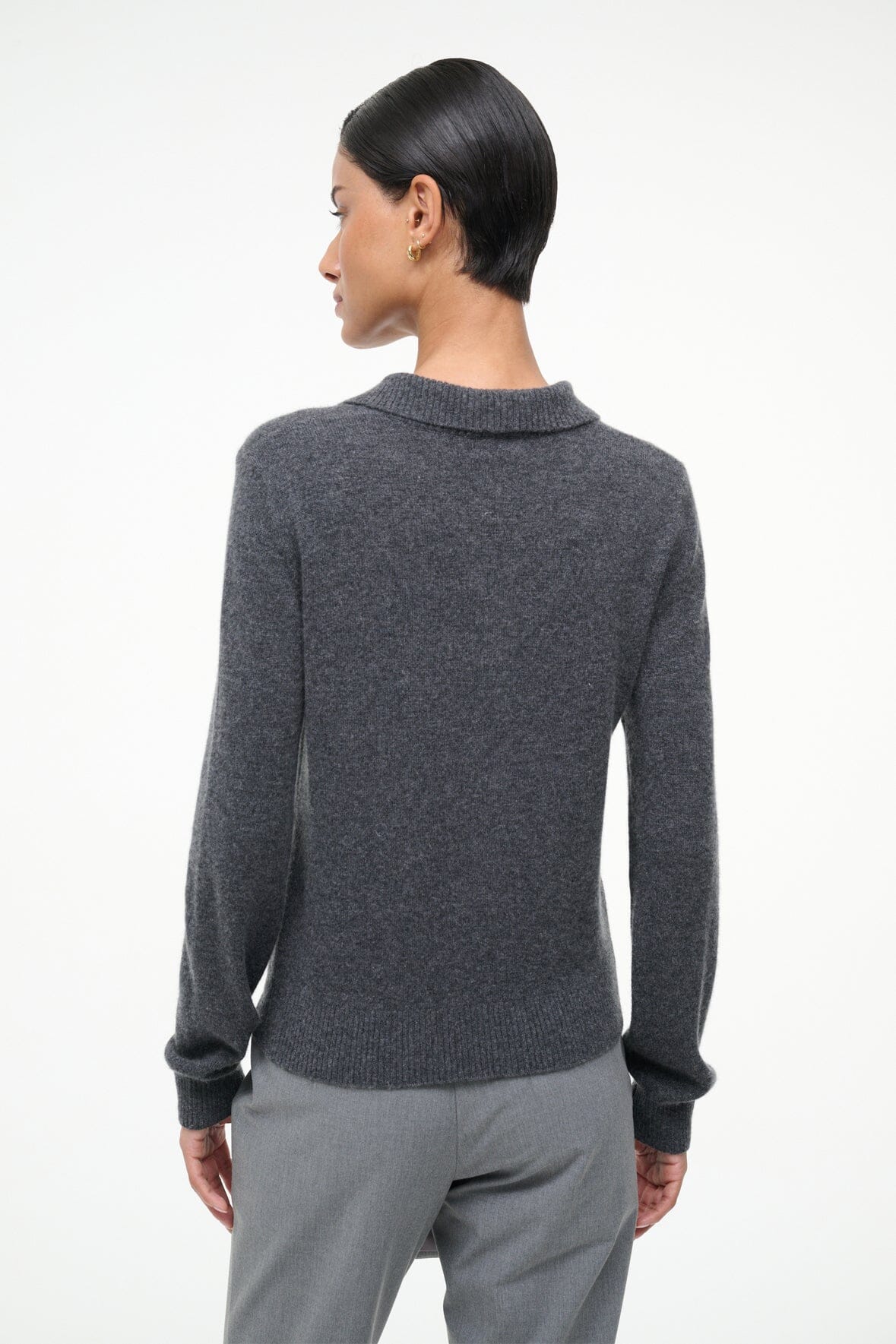 STAUD - Gemma Cashmere Sweater - Charcoal