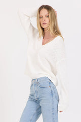 One Grey Day Linnea Vneck Pullover