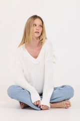 One Grey Day Linnea Vneck Pullover