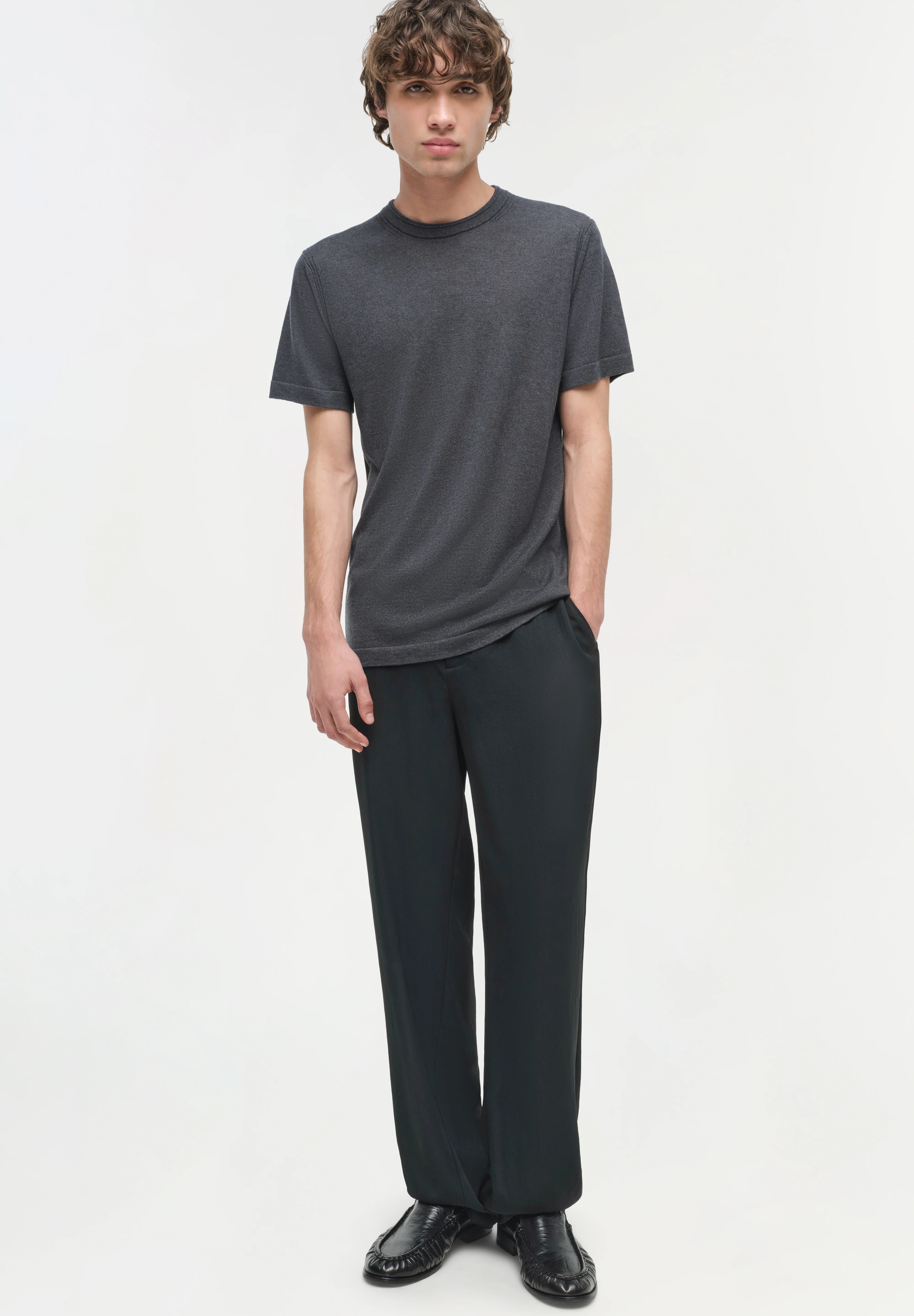 Simkhai Men's Nathan Tee - Charcoal