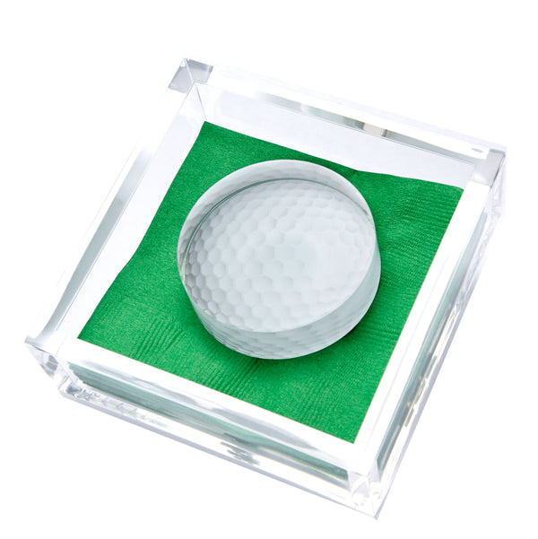 Tara Wilson Designs - Cocktail Napkin Holder - Golf Ball