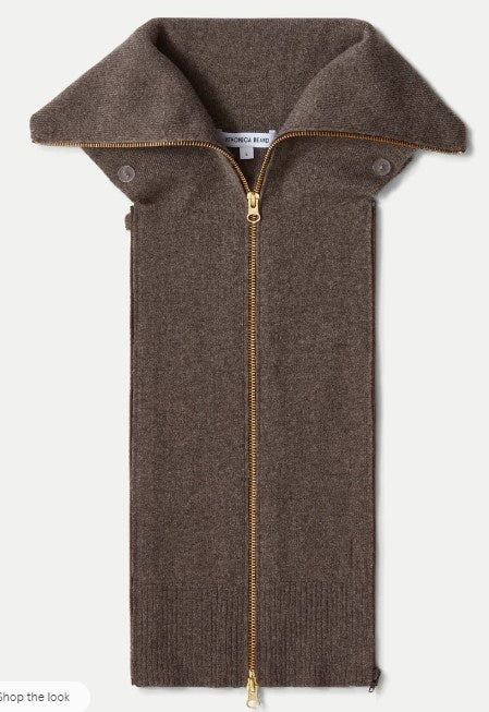 Veronica Beard - Beach Cashmere Dickey - Heather Dark Umber