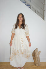 Nibi Frankie Dress Cream Palm