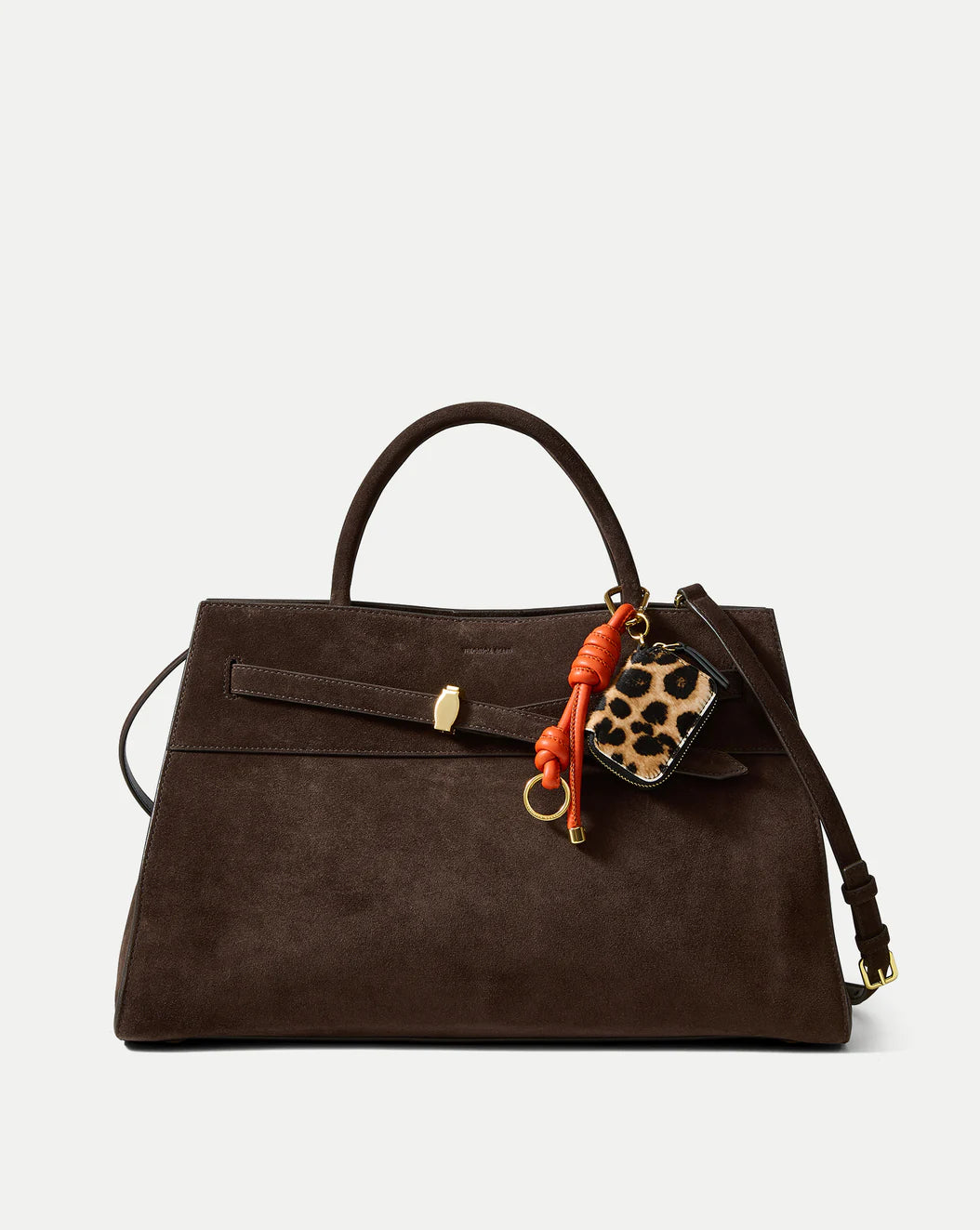 Veronica Beard Leopard Zip Pouch Bag Charm