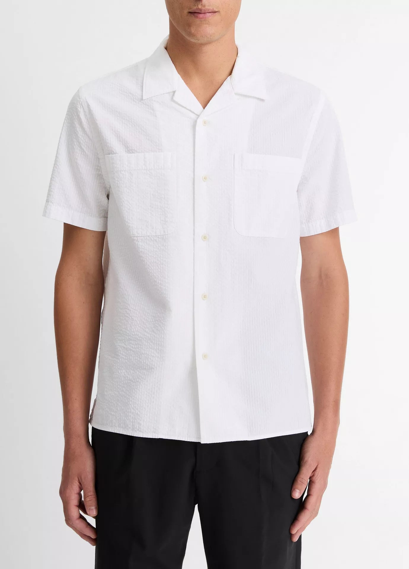 Vince Italian Cotton Seersucker Shirt