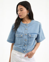 Veronica Beard Elias Short Sleeve Jacket