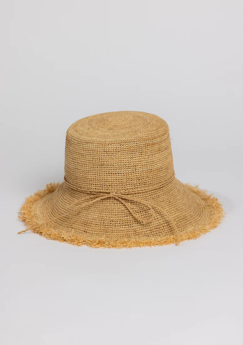 Hat Attack Packable Raffia Bucket Hat
