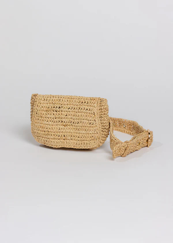 Hat Attack Straw Belt Bag