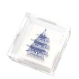Tara Wilson Designs - Cocktail Napkin Holder - Blue Pagoda