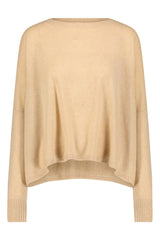 Minnie Rose Cashmere Long Sleeve Cropped Crew Brown Sugar