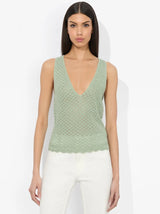 Alice and Olivia Annalise Pointelle tank