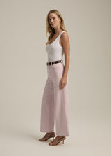 Favorite Daughter - Mischa High Rise Wide Leg Jeans - Pale Pink