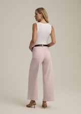 Favorite Daughter - Mischa High Rise Wide Leg Jeans - Pale Pink
