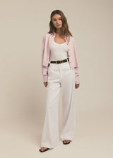 Favorite Daughter - Crop Ex Boyfriend Jacket -Pale Pink