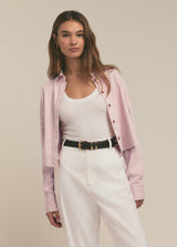 Favorite Daughter - Crop Ex Boyfriend Jacket -Pale Pink