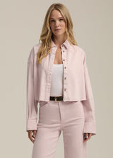 Favorite Daughter - Crop Ex Boyfriend Jacket -Pale Pink