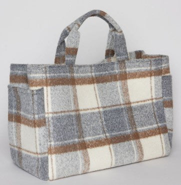 Hat Attack Plaid Airplane Tote