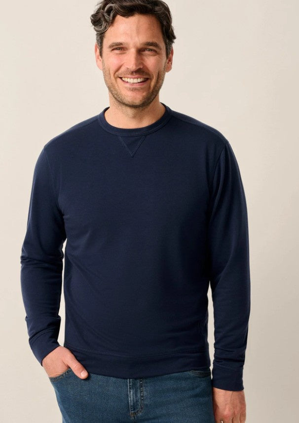 Johnnie O - Willard Drirelease® Crewneck Sweatshirt - Navy