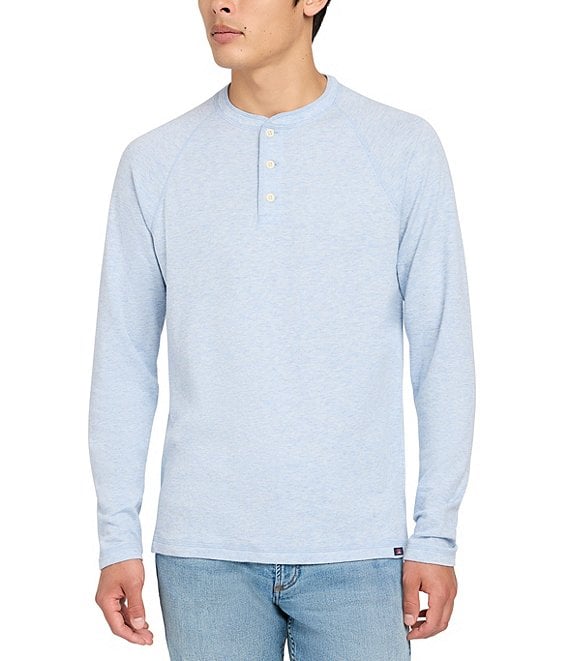 Faherty - Long Sleeve Cloud Henley - Light Blue Henley