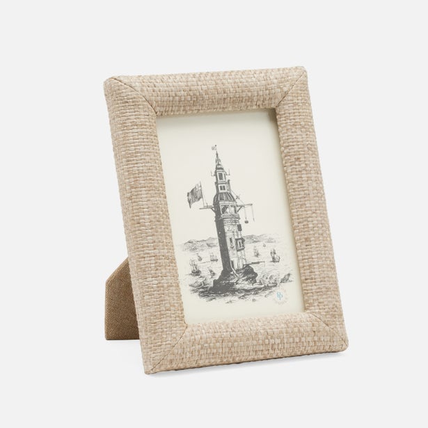 Pigeon and Poodle - Belem Raffia Frame - Ash Raffia