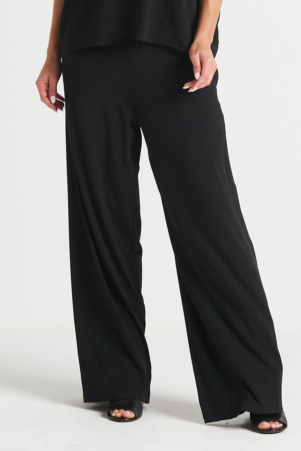 Planet - Matte Jersey Wide Leg Pants - Black