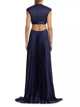 A.L.C. - Alejandra Satin Pleated Dress - Riviera