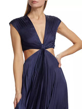 A.L.C. - Alejandra Satin Pleated Dress - Riviera