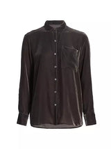 ATM - Velvet Boyfriend Shirt - Truffle Grey