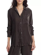 ATM - Velvet Boyfriend Shirt - Truffle Grey