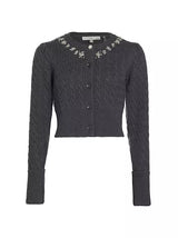 Love Shack Fancy - Rumi Cardigan - Charcoal