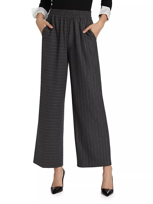 Alice + Olivia - Benny Baggy Pull Up Pant - Charcoal/White