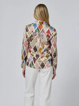 Lingua Franca Emerson Top in Diamond Print