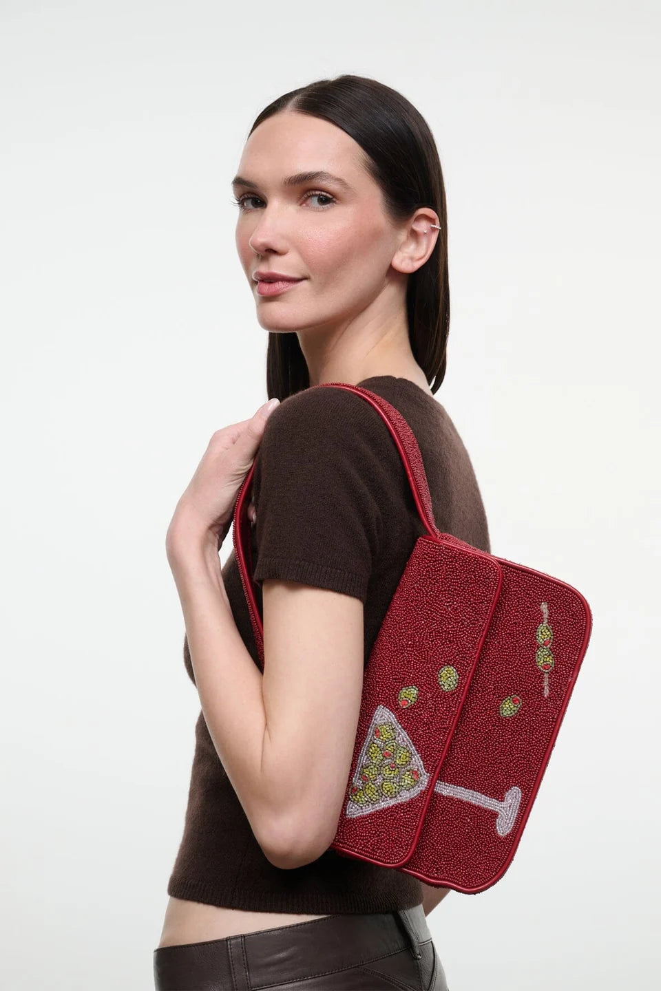 Staud- Tommy Beaded Bag- Extra Dirty