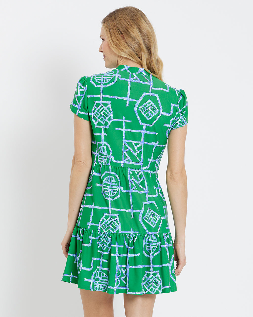 Jude Connally - Ginger Dress - Bamboo Lattice Shamrock