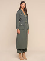 L'AGENCE- Axel Windbreaker Trench- Ash Olive