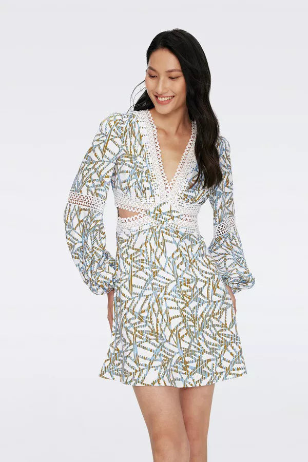 DVF -  Kimmie Dress - Twig Forest