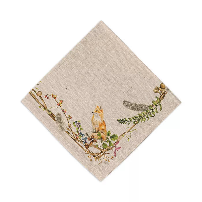 Juliska - Forest Walk Napkin w Animals - Cafe Au Lait