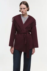 SIMKHAI - Rowen Fringe Jacket - Oxblood