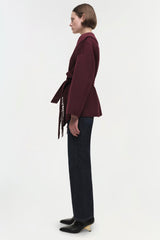 SIMKHAI - Rowen Fringe Jacket - Oxblood