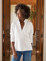 Frank & Eileen - Patrick Triple Fleece Popover Henley - White