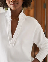 Frank & Eileen - Patrick Triple Fleece Popover Henley - White