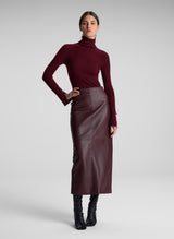 A.L.C - Marta Leather Midi Skirt