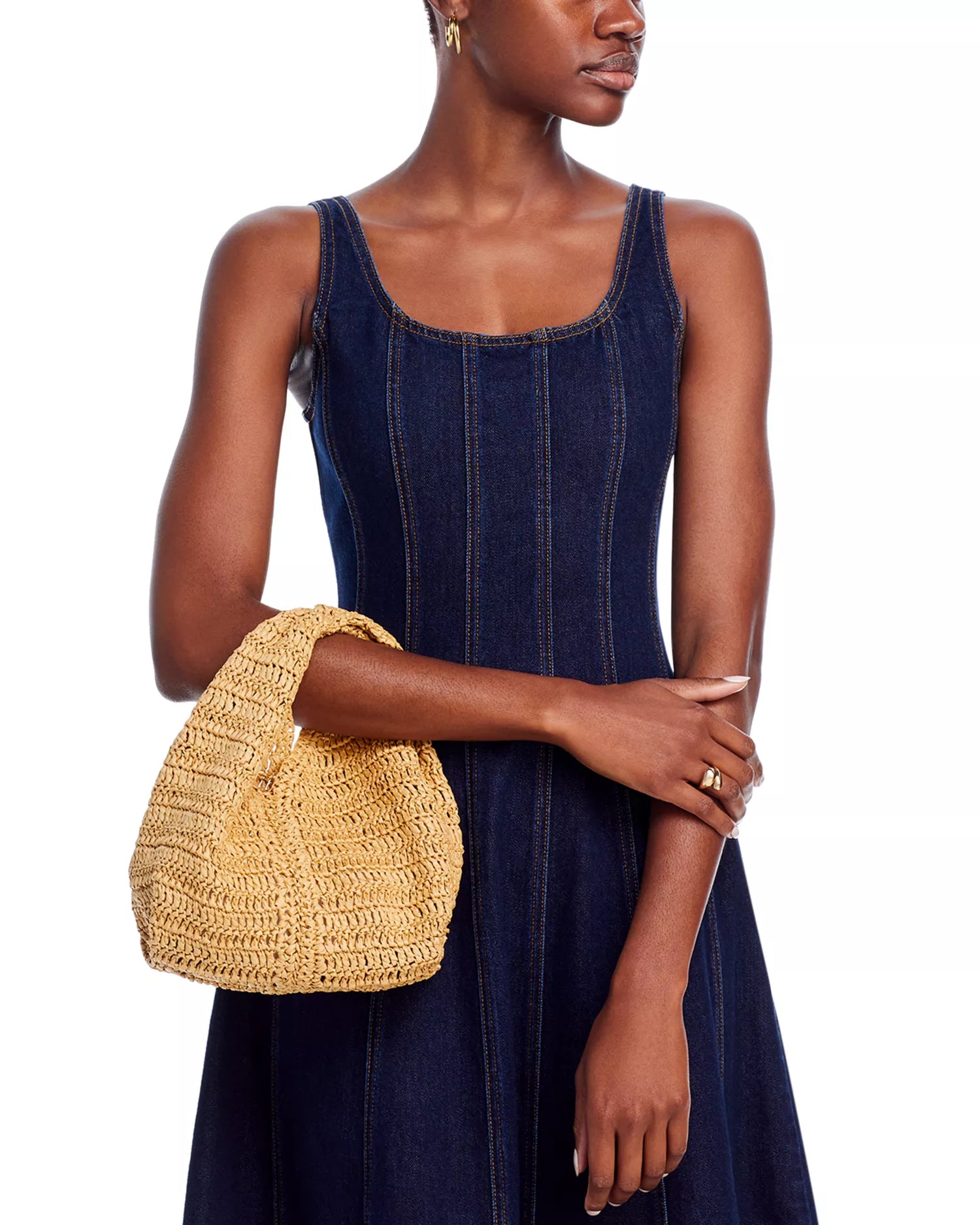 A.L.C. Simone Raffia Bag in Desert Palm