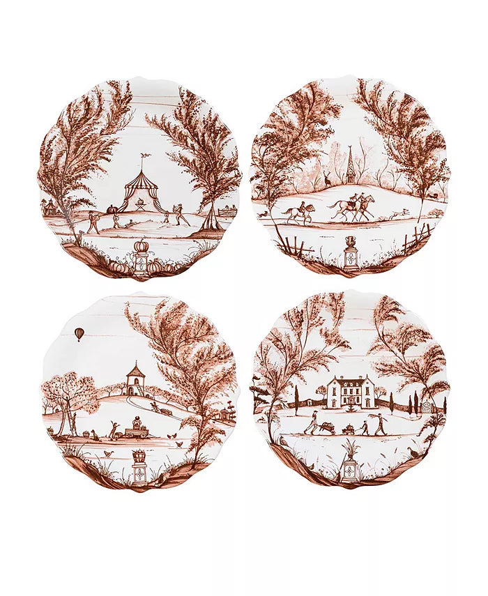 Juliska - Country Estate Harvest Party Plate Set of 4 - Sepia