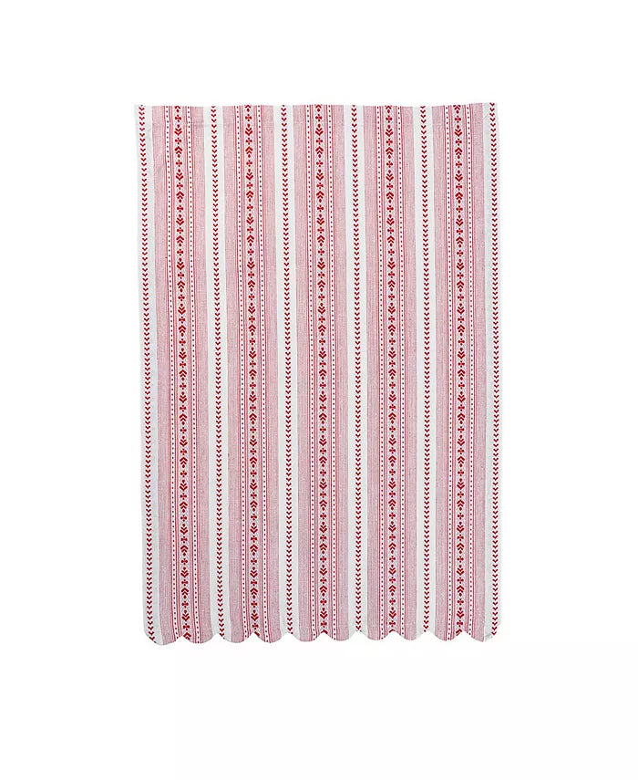 Juliska - Villa Stripe Kitchen Towel Set of 2 - Red/White