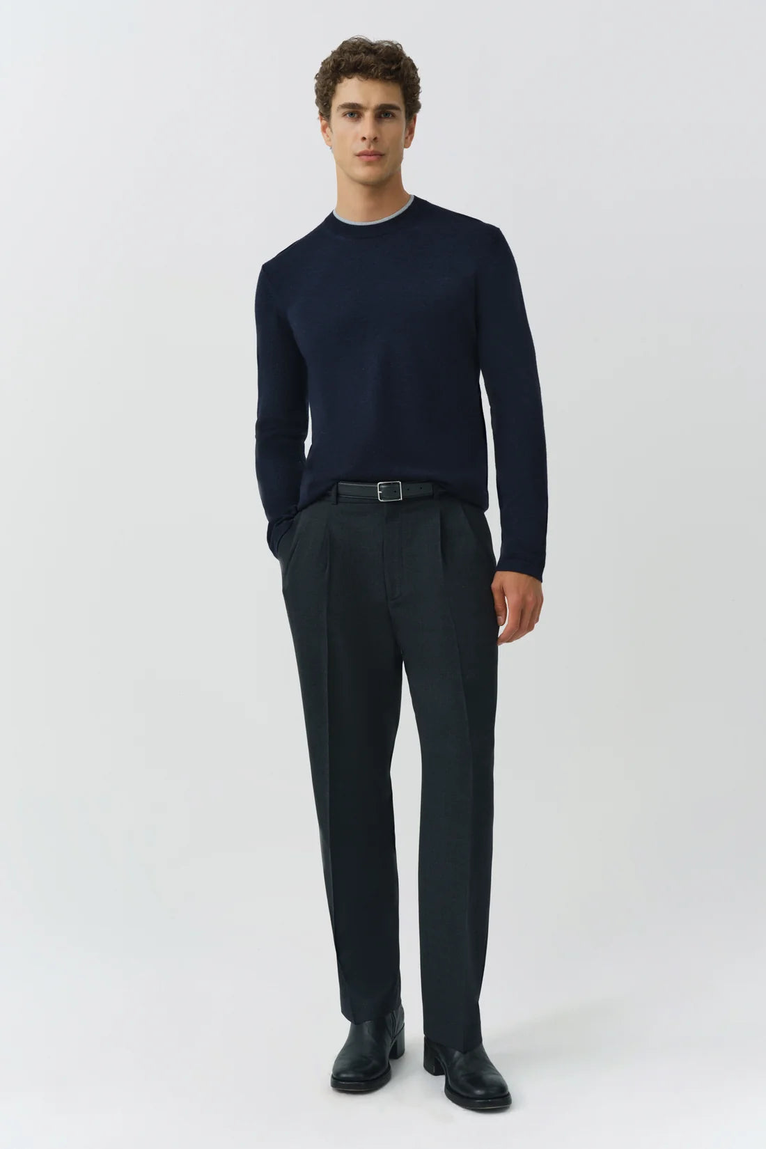 SIMKHAI - Barrett Double Layer Crewneck - Midnight Multi