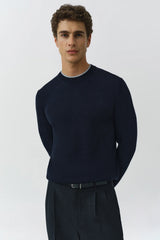 SIMKHAI - Barrett Double Layer Crewneck - Midnight Multi
